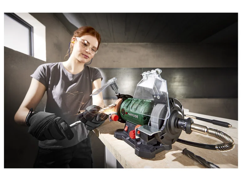 PARKSIDE® Touret à meuler double avec arbre flexible PDFW 120 B3. 120 W