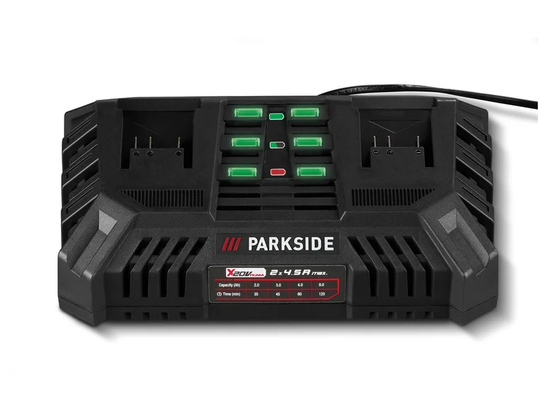 PARKSIDE® Chargeur de batterie double PDSLG 20 B. 2 x 4.5 A. 20 V
