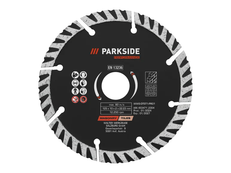 PARKSIDE PERFORMANCE® Disques à tronçonner ou disques à ébarber 125 mm