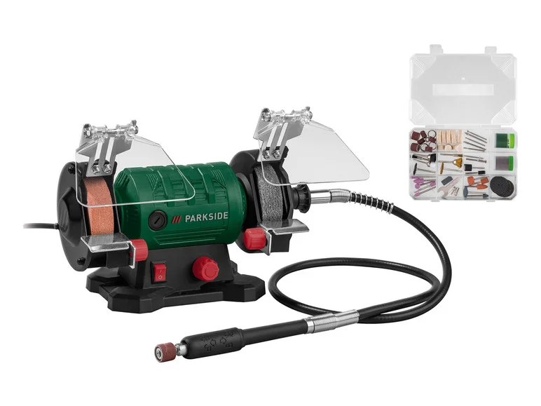 PARKSIDE® Touret à meuler double avec arbre flexible PDFW 120 B3. 120 W