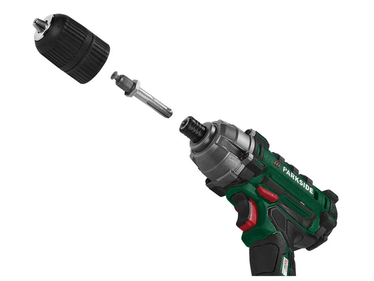 PARKSIDE® Marteau-perforateur SDS ou burin court SDS ou mandrin de perçage à serrage rapide