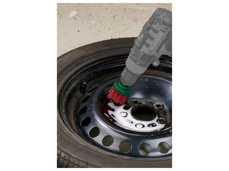 PARKSIDE® Set d'embouts à brosse et de tampons abrasifs. 14 pièces