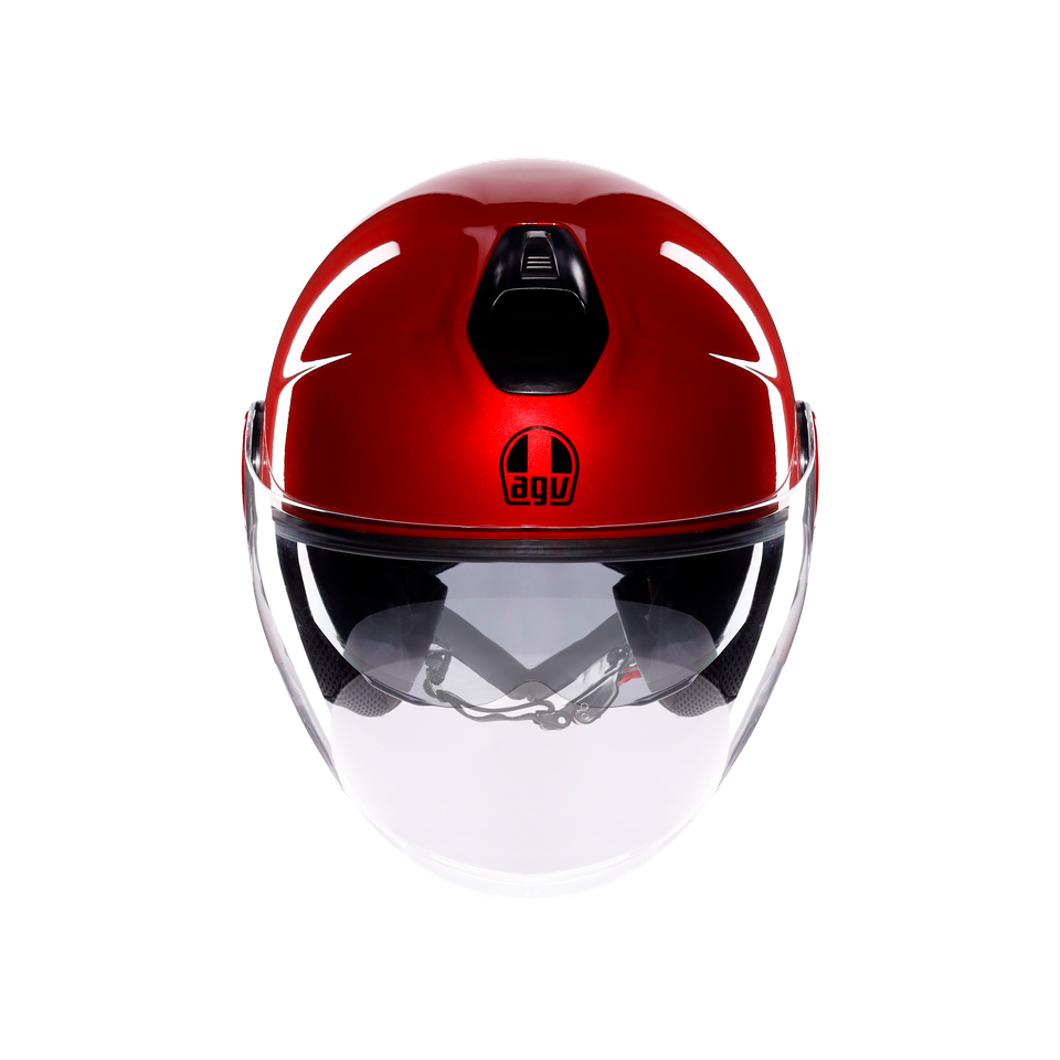 ETERES MONO CORSA RED - MOTORBIKE OPEN FACE HELMET E2206