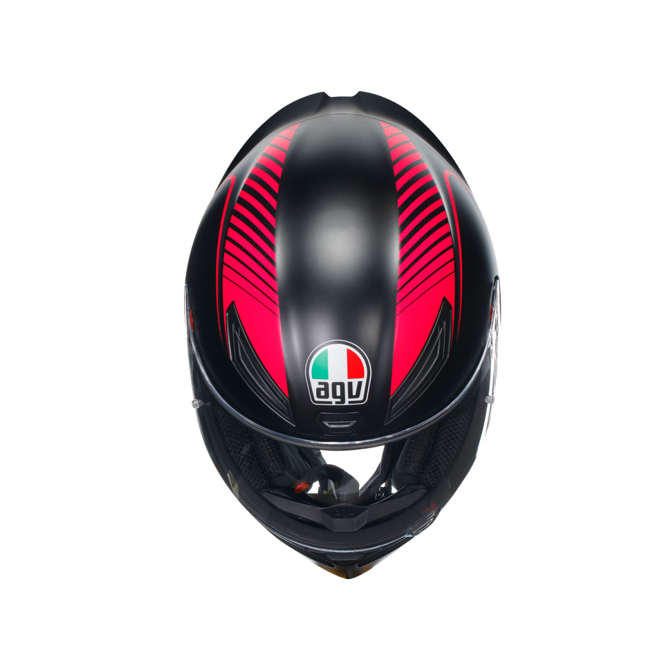 K1 S WARMUP BLACK/PINK - MOTORBIKE FULL FACE HELMET E2206