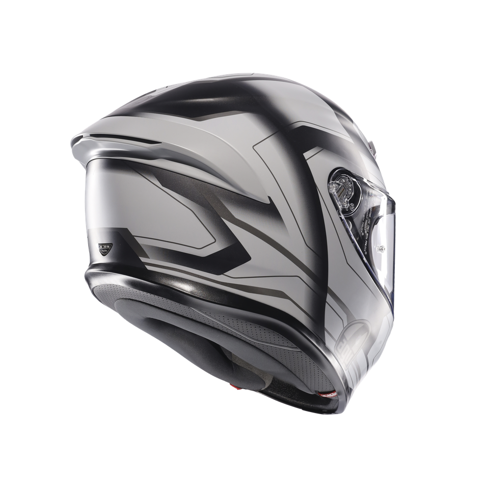 K6 S ULTRASONIC MATT BLACK/GREY - MOTORBIKE FULL FACE HELMET E2206