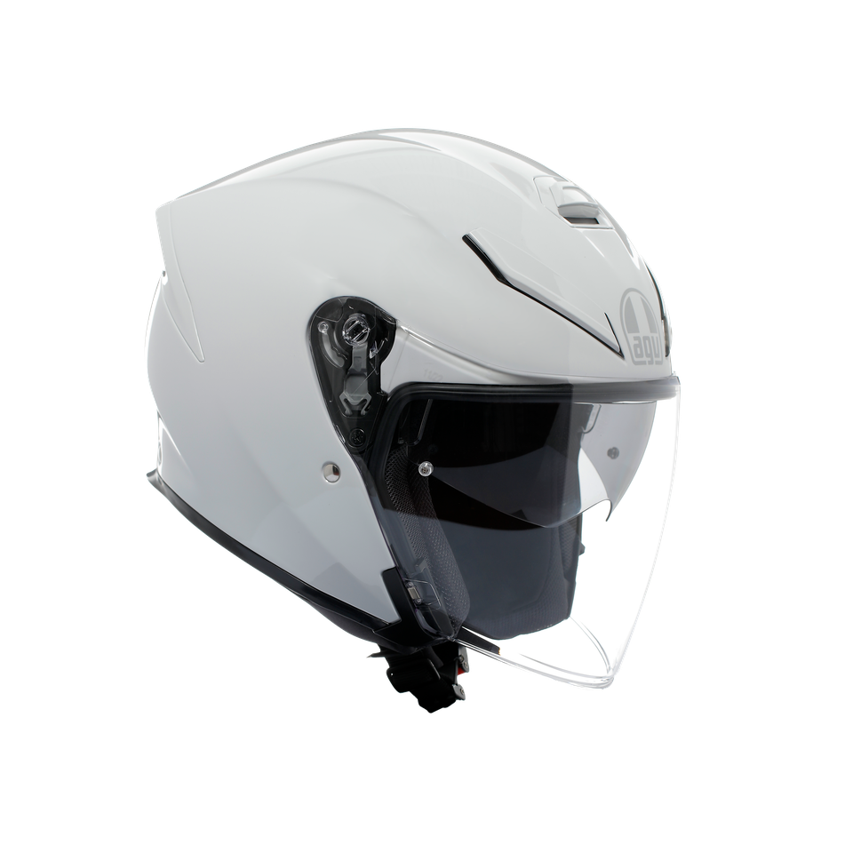 K5 JET EVO MONO STELVIO WHITE - MOTORBIKE OPEN FACE HELMET E2206