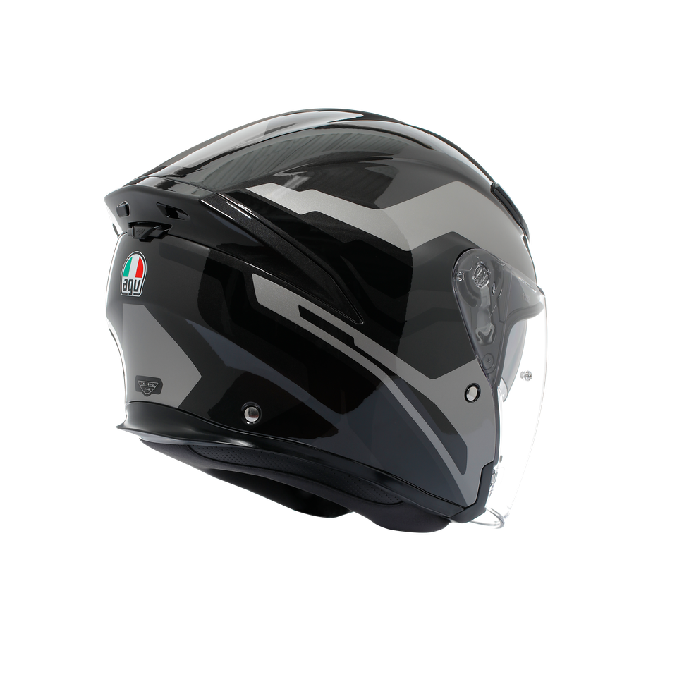 K5 JET EVO TUNE GREY/BLACK - MOTORBIKE OPEN FACE HELMET E2206