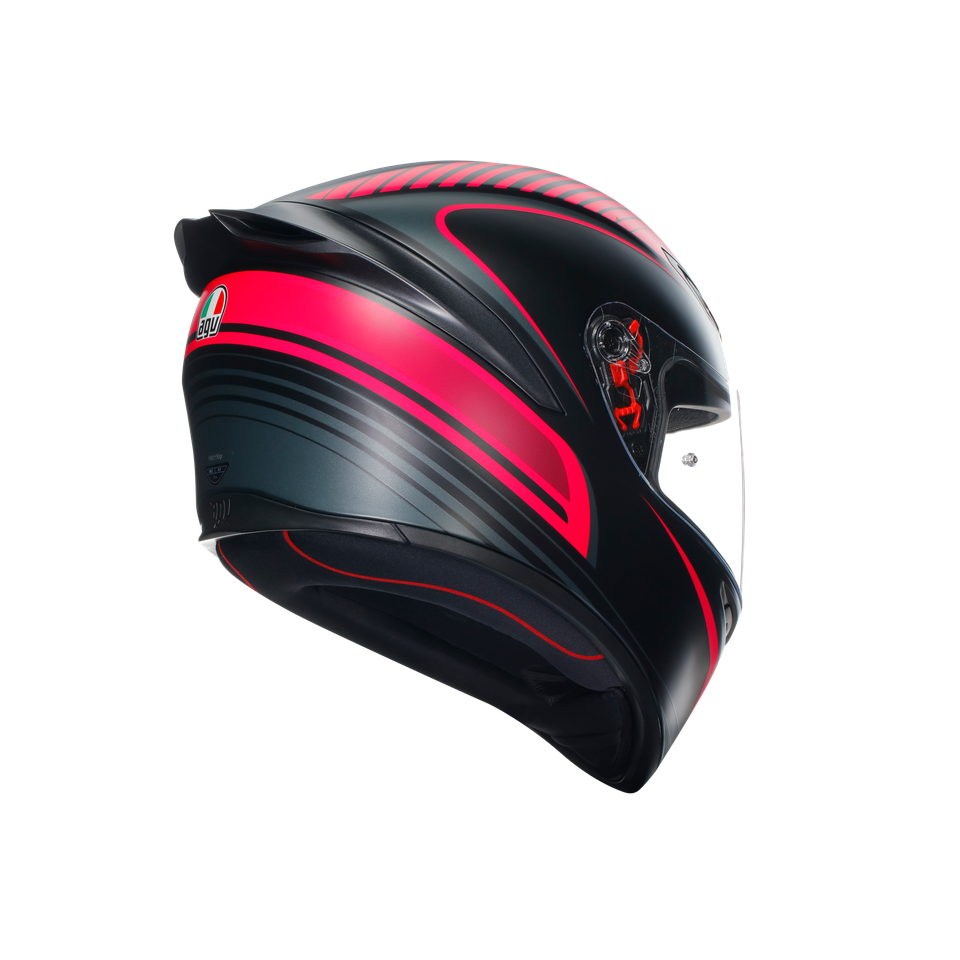 K1 S WARMUP BLACK/PINK - MOTORBIKE FULL FACE HELMET E2206