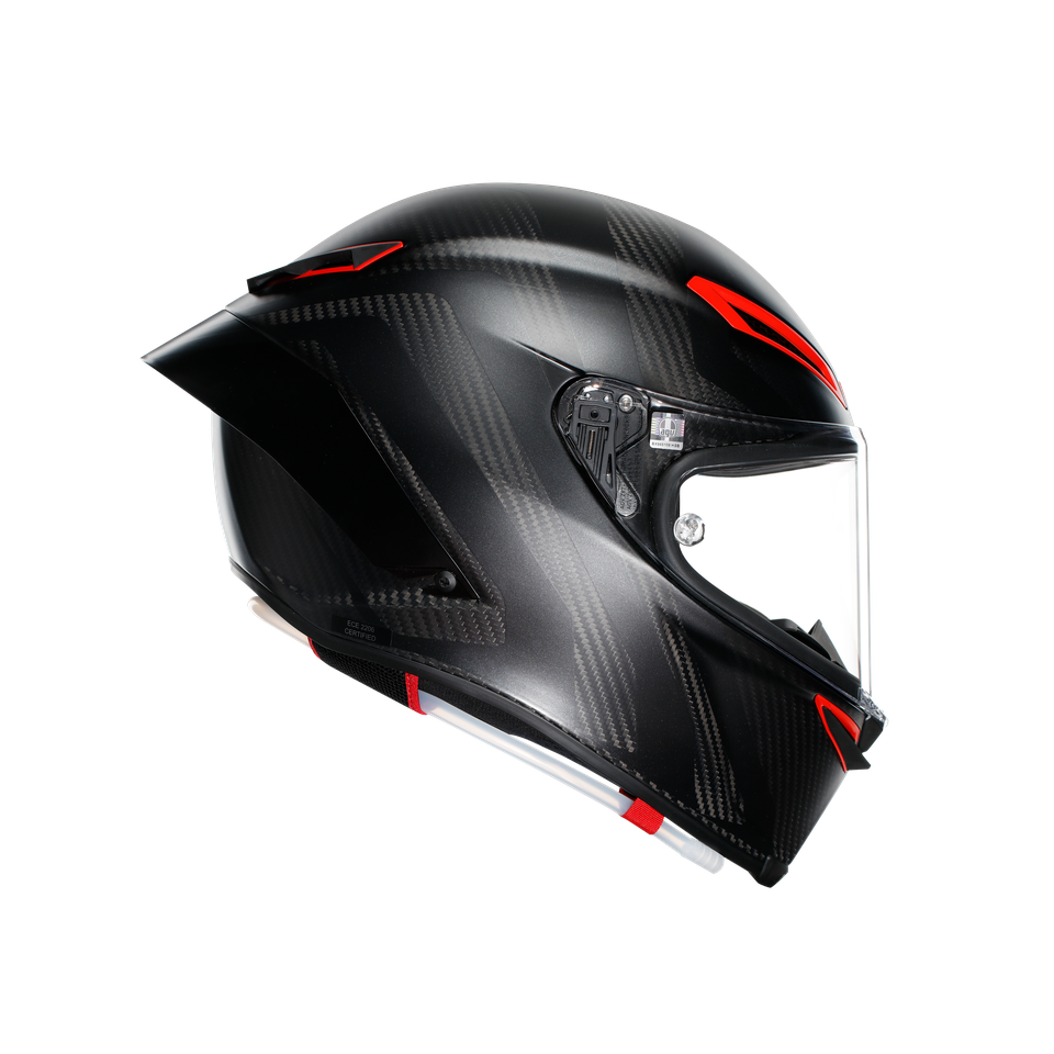 PISTA GP RR INTREPIDO MATT CARBON/BLK/RED - MOTORBIKE FULL FACE HELMET E2206 DOT