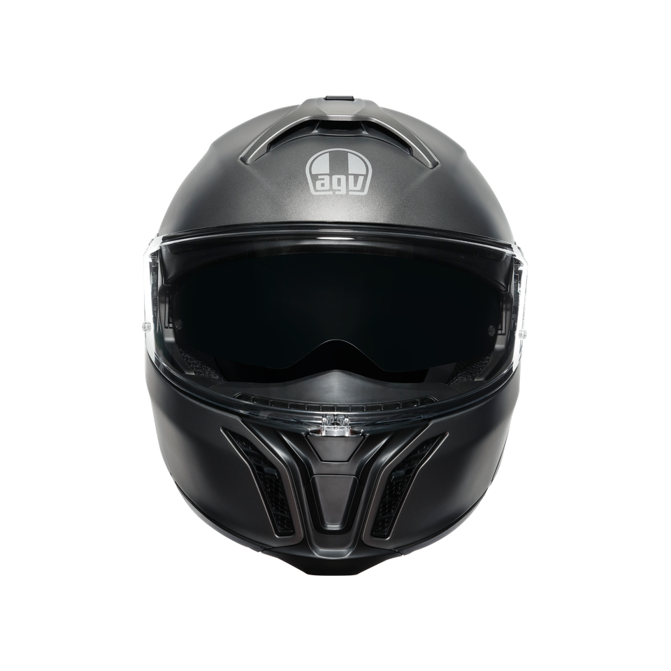 TOURMODULAR LUNA GREY MATT - MOTORBIKE FLIP UP HELMET E2206
