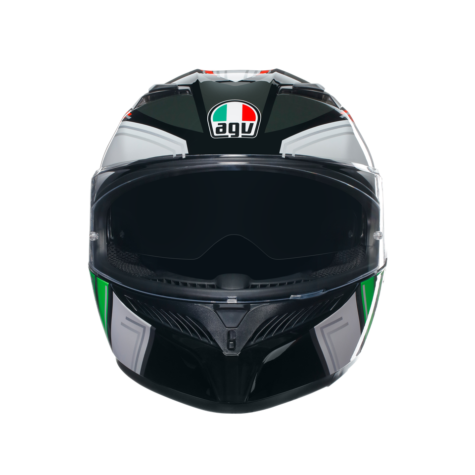 K3 WING BLACK/ITALY - MOTORBIKE FULL FACE HELMET E2206
