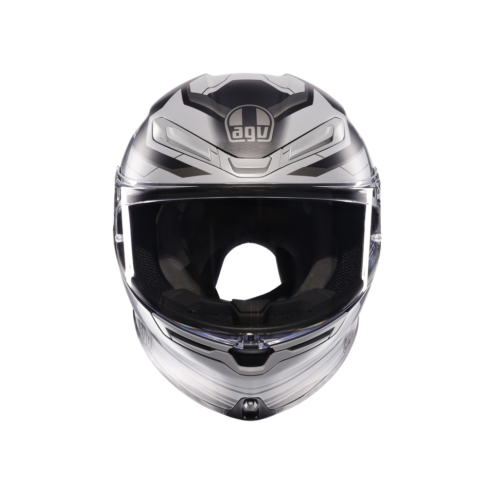 K6 S ULTRASONIC MATT BLACK/GREY - MOTORBIKE FULL FACE HELMET E2206