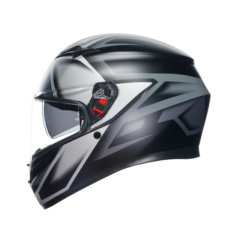 K3 COMPOUND MATT BLACK/GREY - MOTORBIKE FULL FACE HELMET E2206
