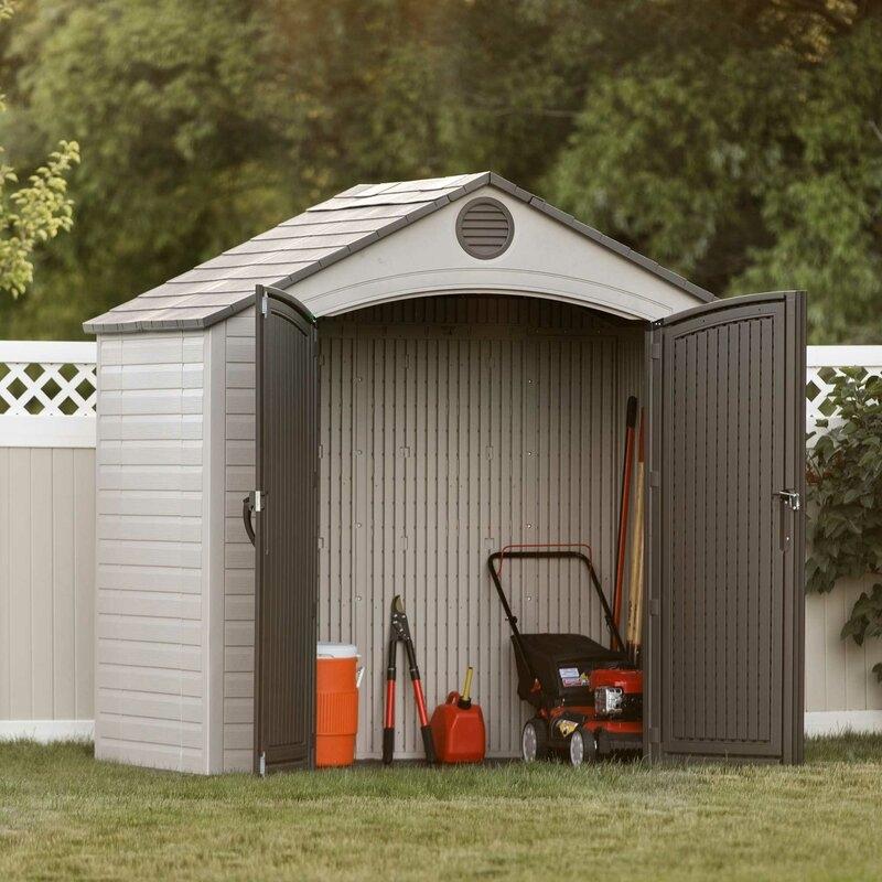 8 ft. W x 5 ft. D Plastic Storage Shed