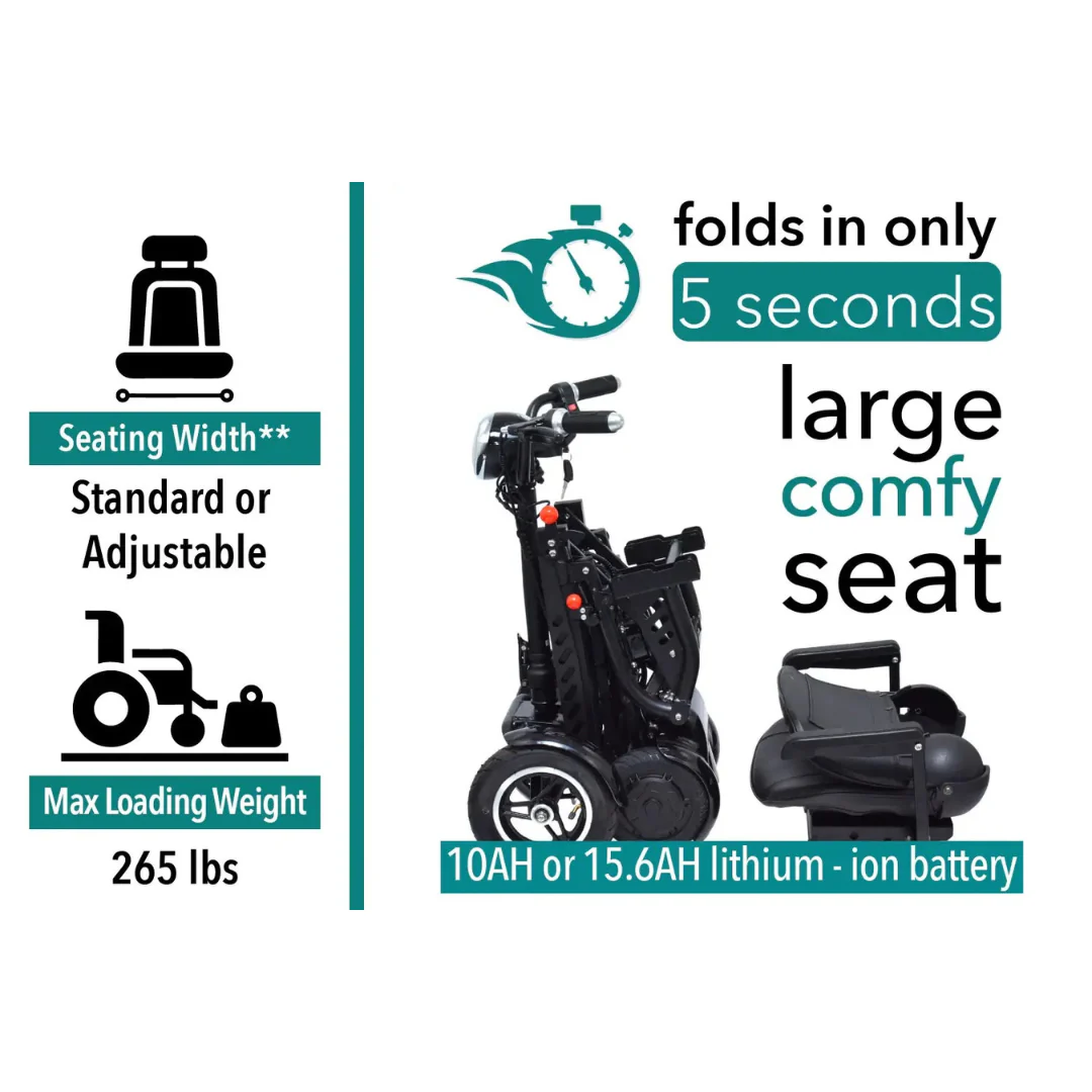 ComfyGo MS-3000 Foldable Mobility Scooters