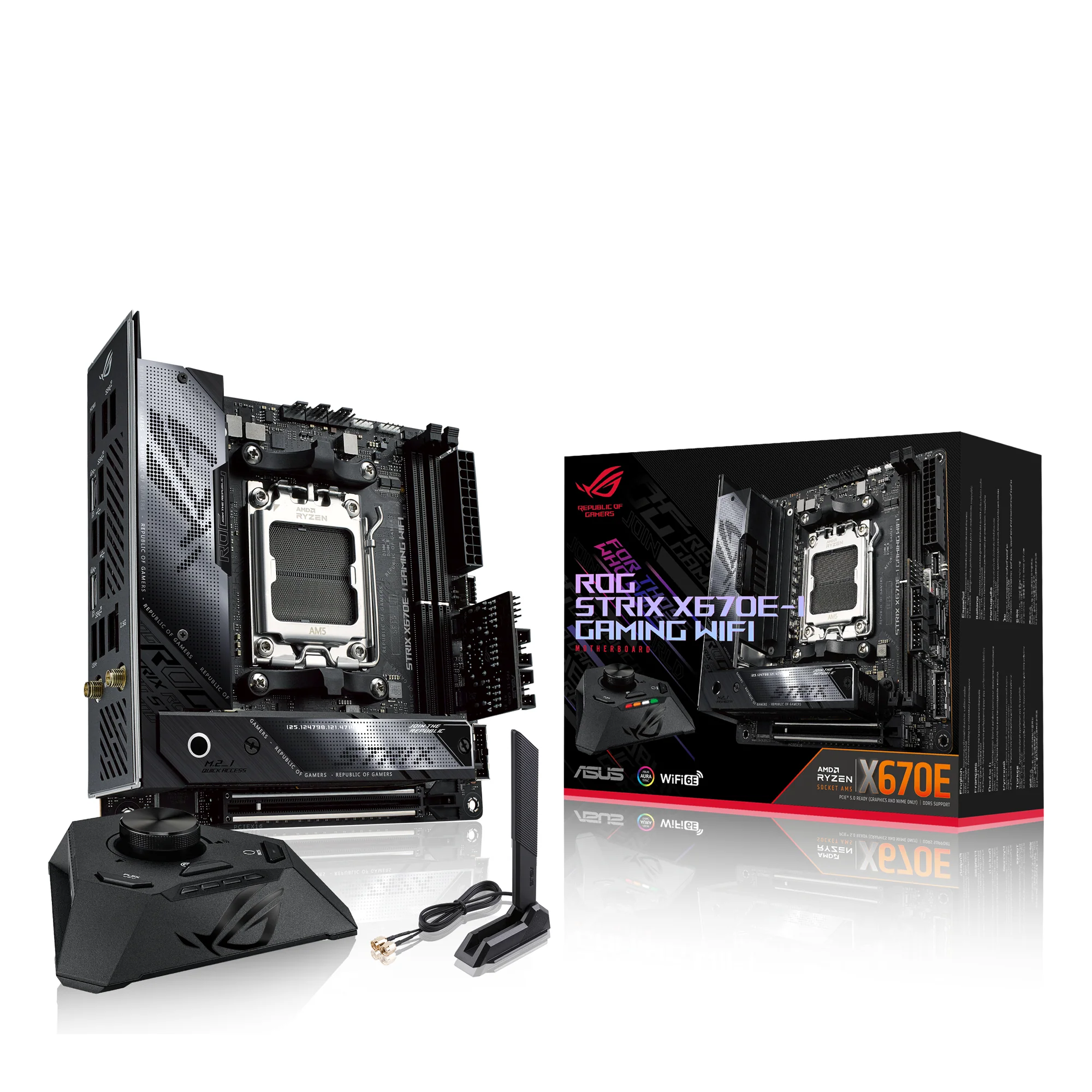 ASUS ROG STRIX X670E-I GAMING WIFI (mITX. X670E. AM5) - Bundkort