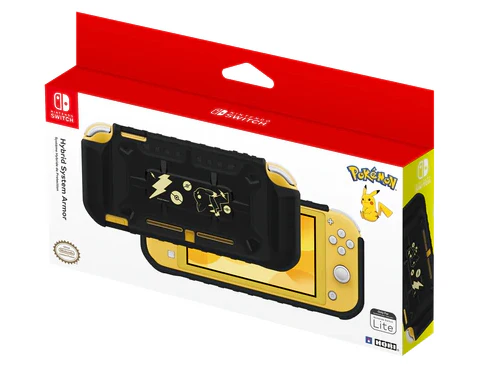 HORI Switch Lite Hybrid System Armor - Pokémon Pikachu Black & Gold