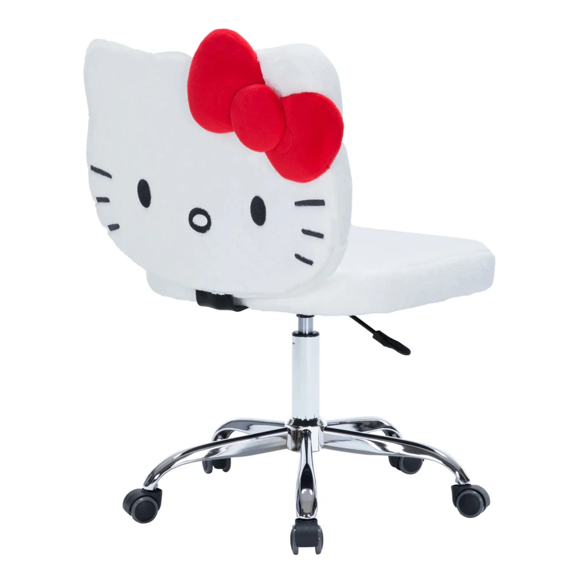Impressions Vanity Hello Kitty Teddy Swivel Vanity Chair, Desk Chair with Adjustable Height (White)