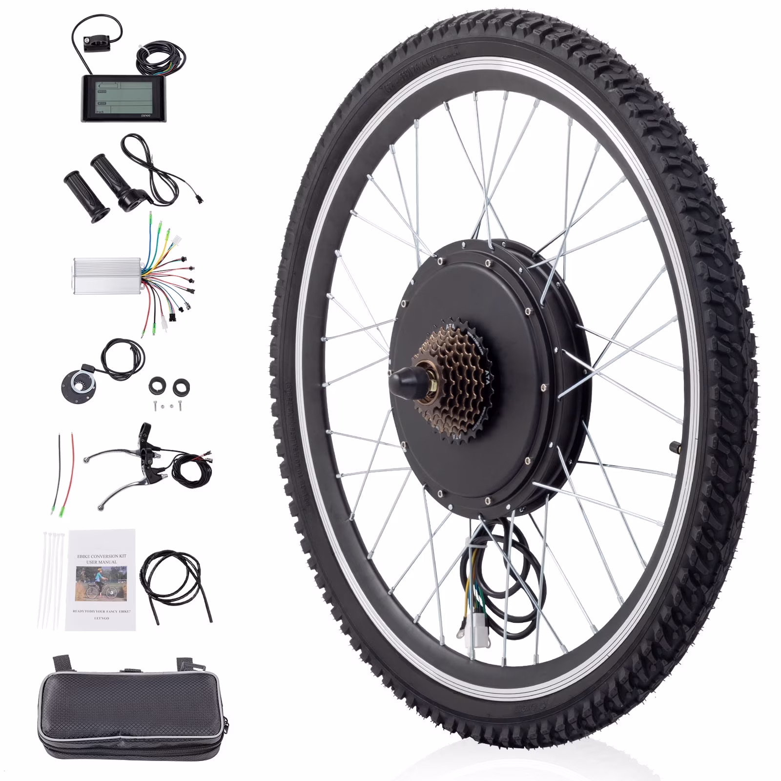 Ktaxon 48V 1000W Electric Bicycle Motor Kit, 26