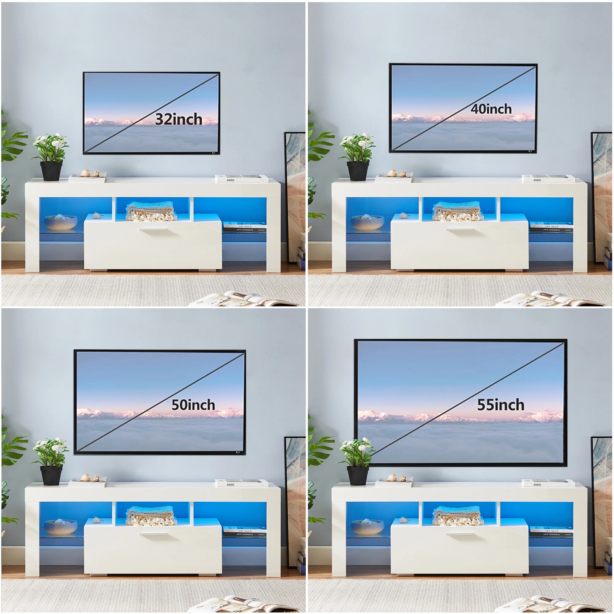 UHOMEPRO TV Stand for TV up to 70