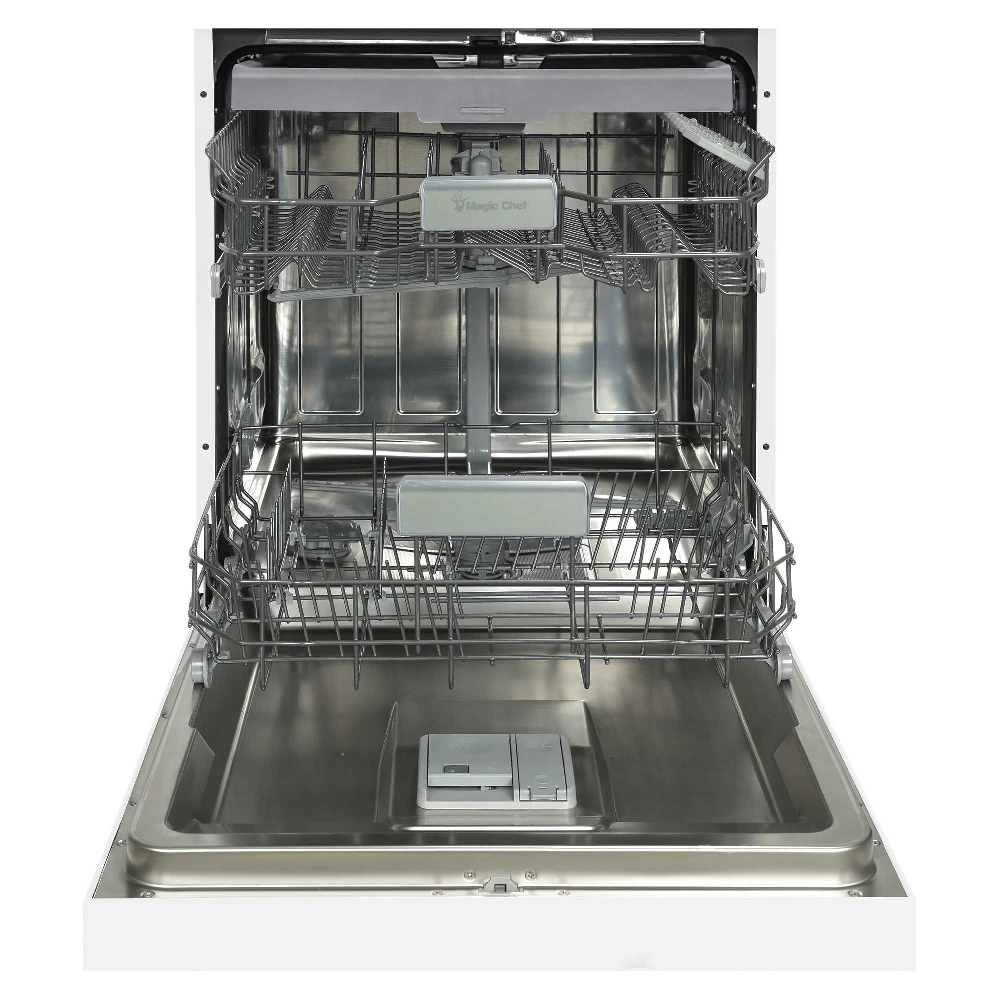Magic Chef 24 in. White Front Control Built-in Stainless Steel Tall Tub Dishwasher in White