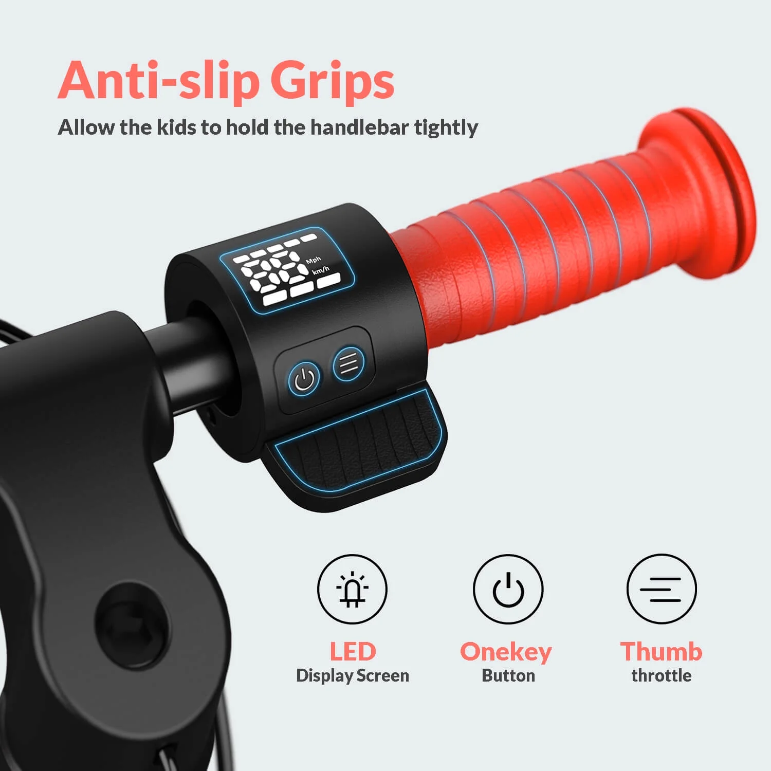 5Th Wheel KB09 150W Electric Balance Bike for Kids, Black - 12