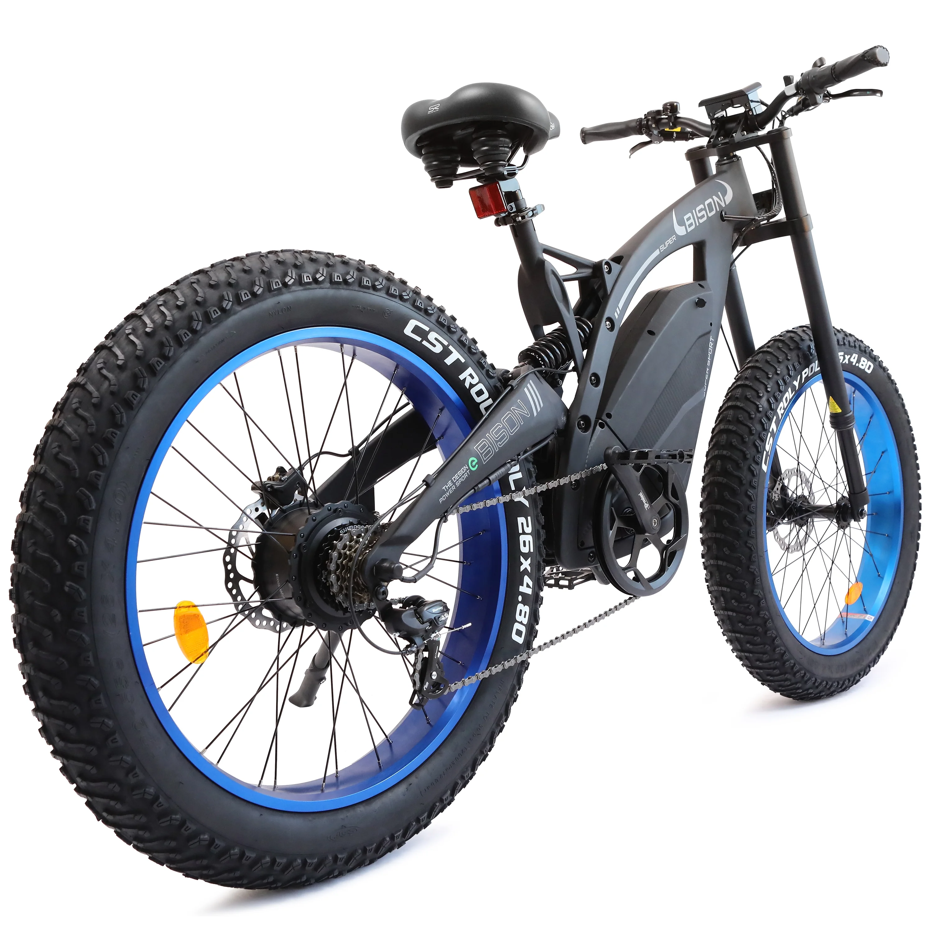 Ecotric Electric MTB Bike 18 Ah 48 V 750 W Battery 26 In. 4.8 In. Fat Tire Full Suspension Fork Aluminum Frame Men's Mountain Bike Beach E-Bike Snow Bicycle for Adults A-E516646