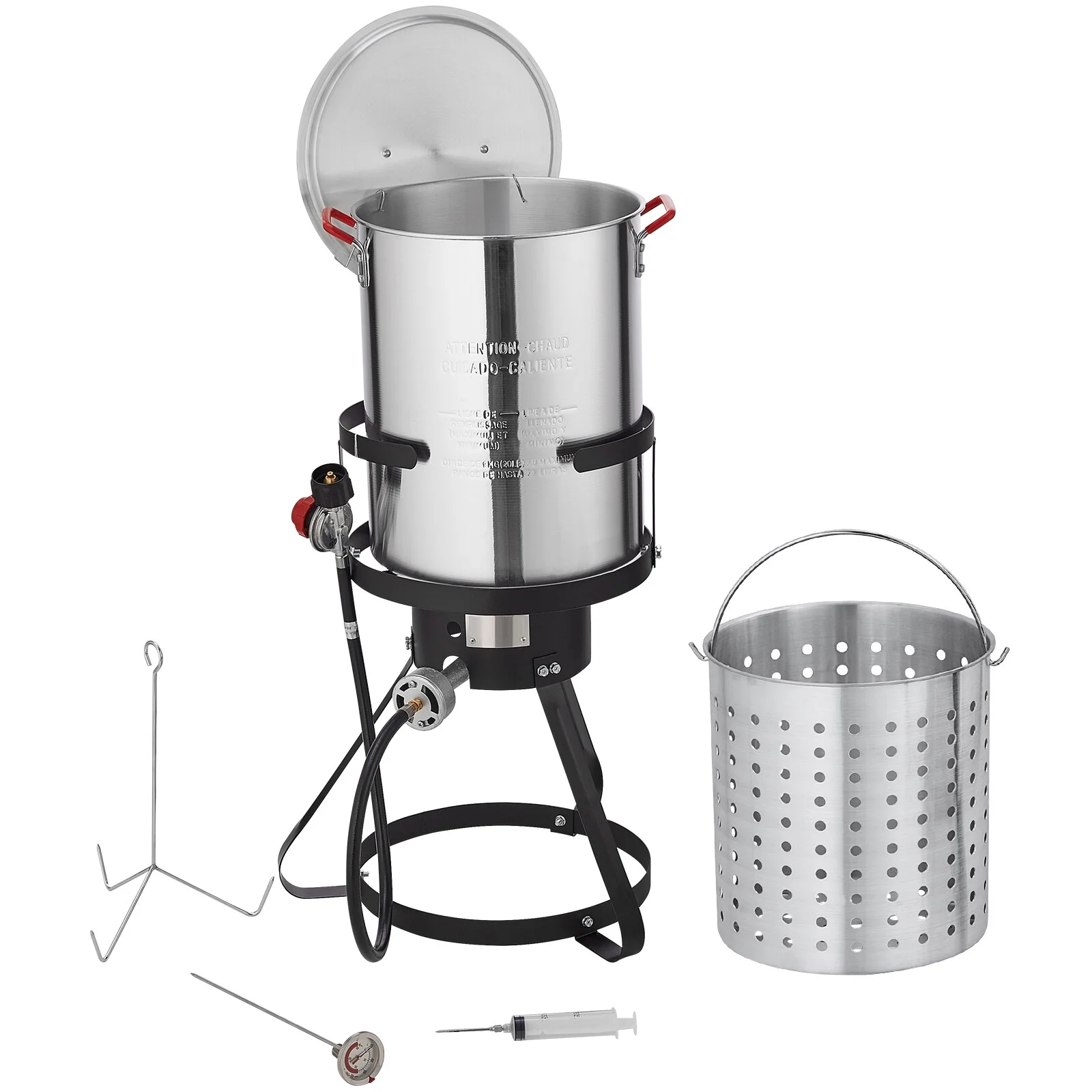 30Qt Turkey Deep Fryer Outdoor Gas Propane Stock Pot Burner Cooker 54,000 BTU