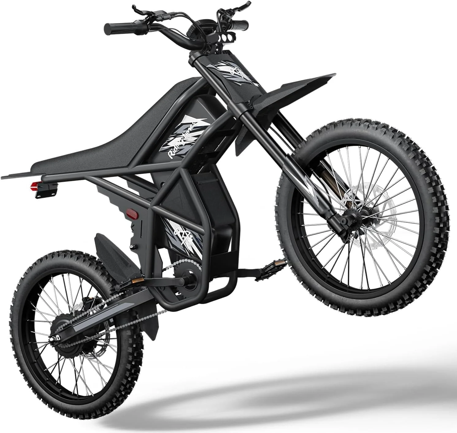 Riding'Times GT73 Electric Dirt Bike for Adults 2400W 48V 37MPH 36.4AH Dual Battery 85 Miles Range 25