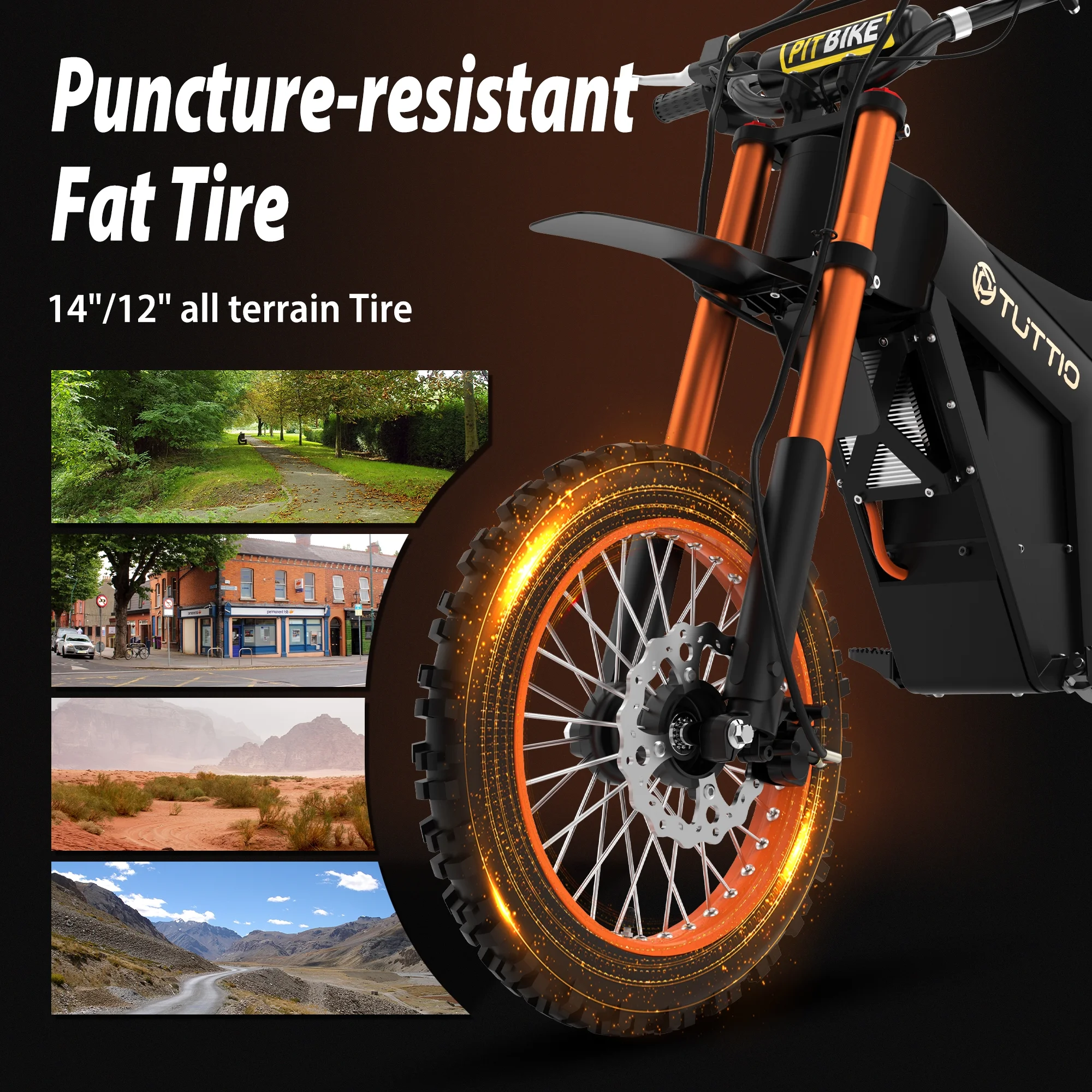 TUTTIO Soleil01 Electric Dirt Bike for Adults,2000W Motor,48V 21Ah Battery, 200N.m High Torque,Max 37Mph,All Terrain Motorized Dirt Bikes