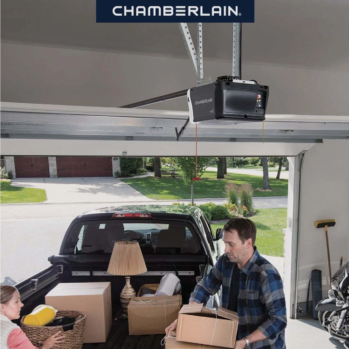Chamberlain Garage Door Opener, 0.5 HP with Smartphone Control Bluetooth Technology
