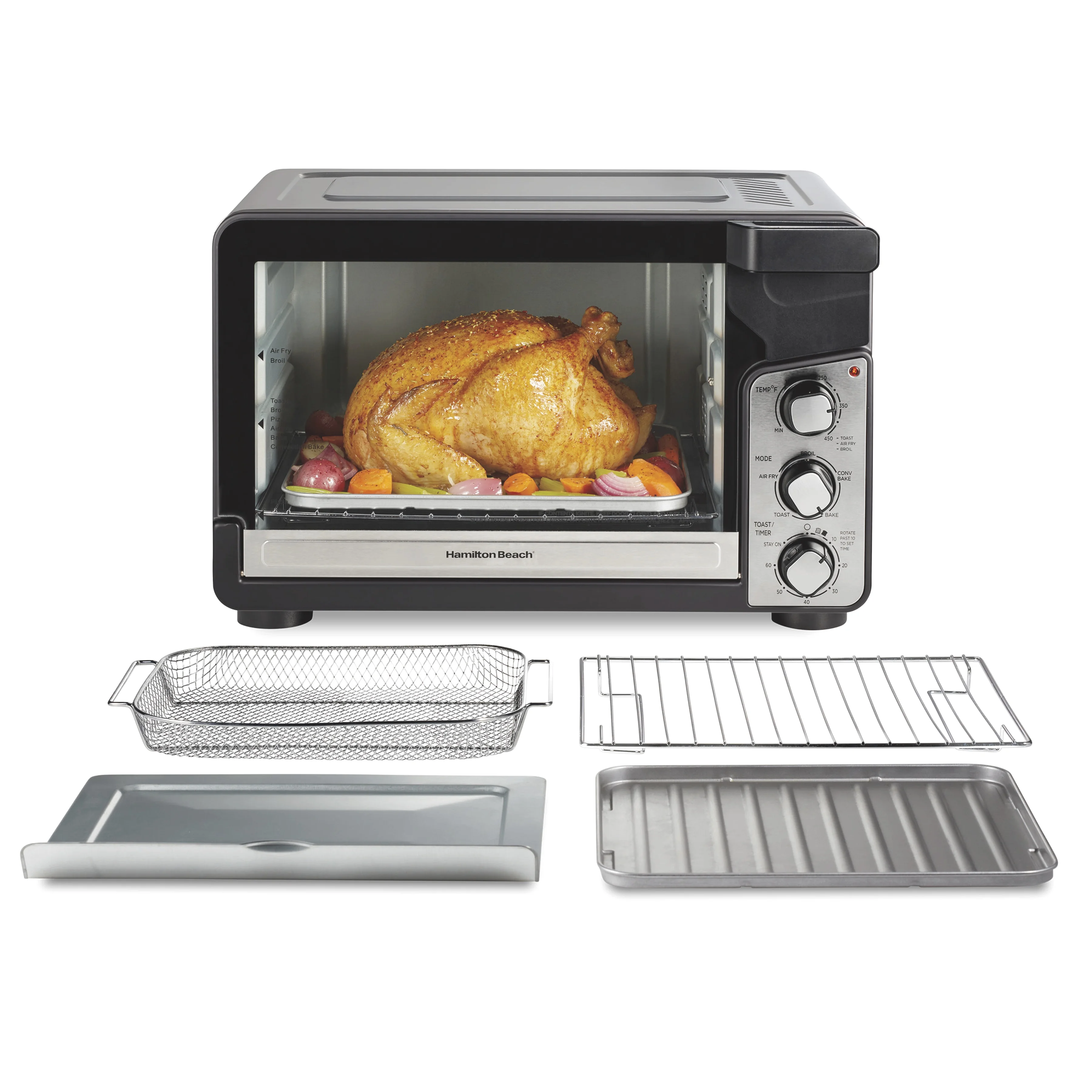Hamilton Beach Easy View XL Toaster Oven with Sure-Crisp? Air Fry, 1750W, 6 Slice Capacity, 31460