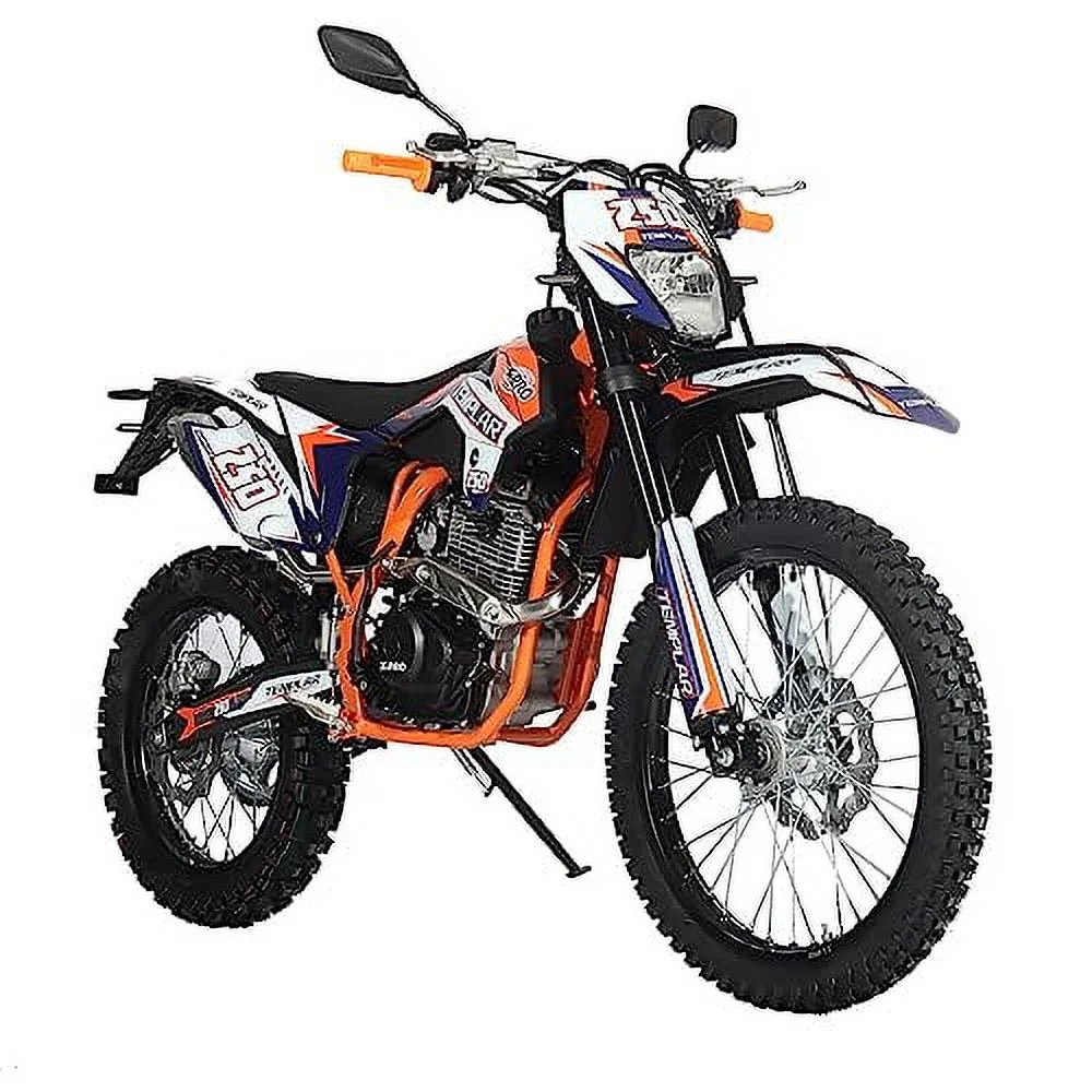 X-Pro Brand New Templar 250cc Zongshen Brand Engine Gas Dirt Bike Pit Bike with All Lights and 5-Speed Manual Transmission, Electric/Kick Start! Big 21