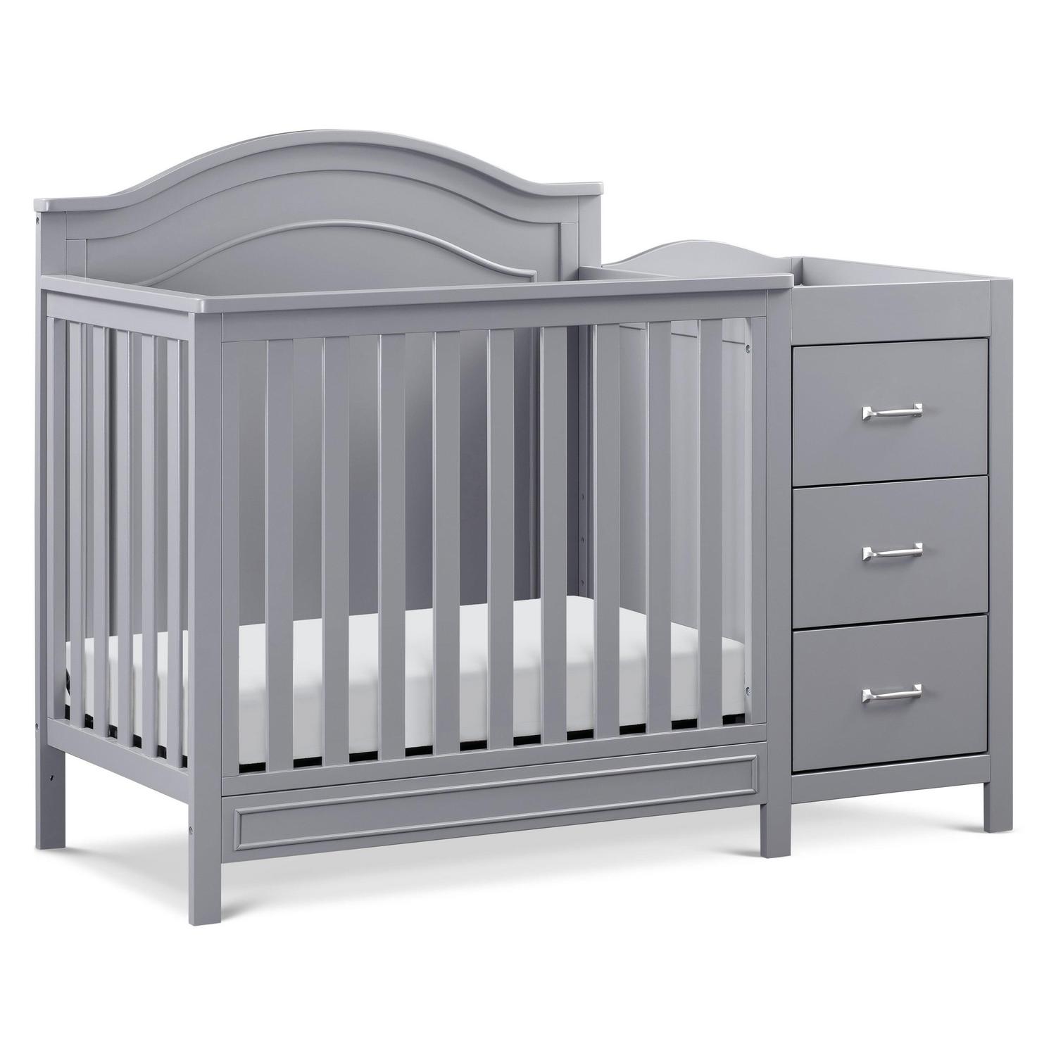 DaVinci Charlie 4-in-1 Convertible Mini Crib & Changer in Grey