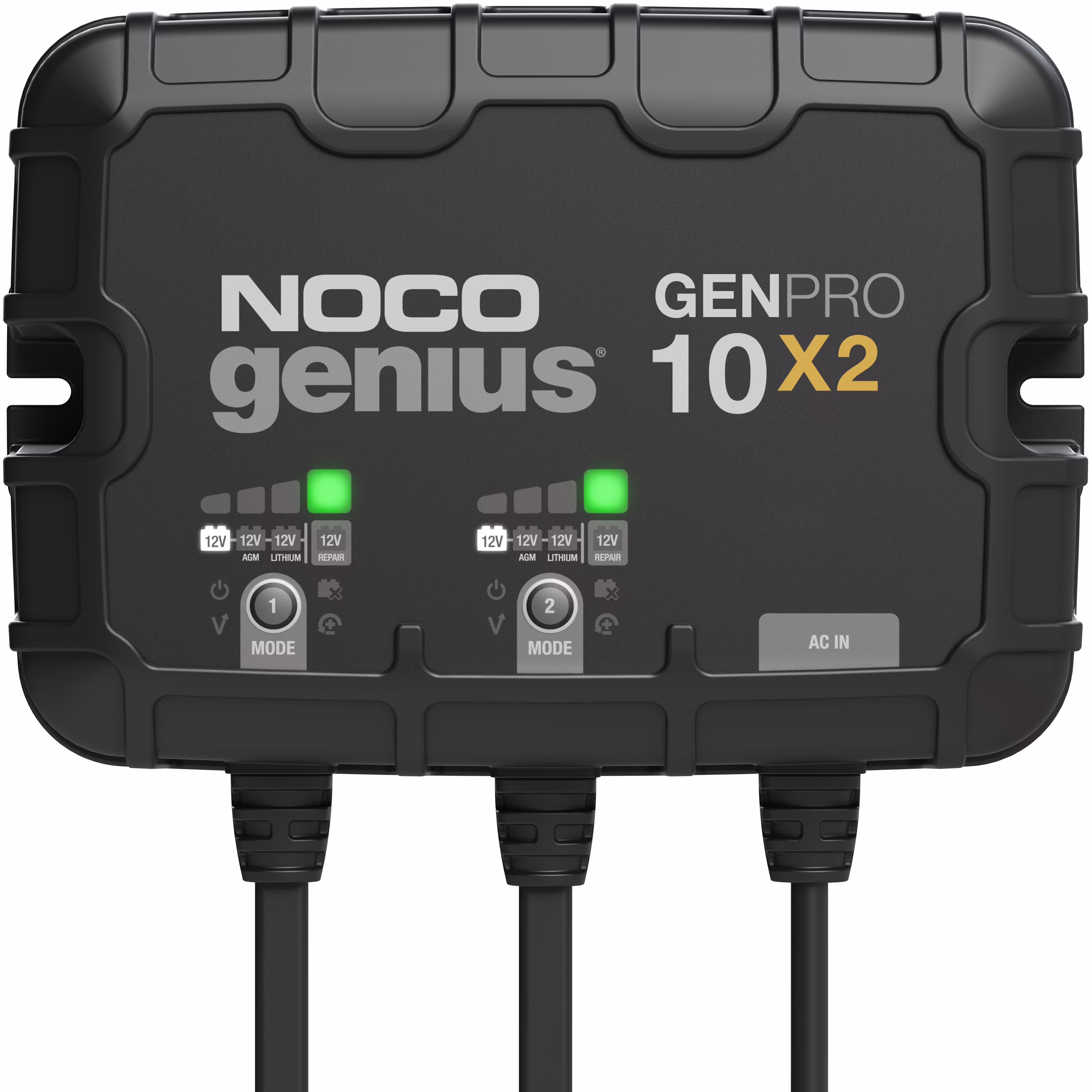 NOCO Genius GENPRO10X2: 2-Bank 20A (10A/Bank) 12V Onboard Battery Charger and Maintainer