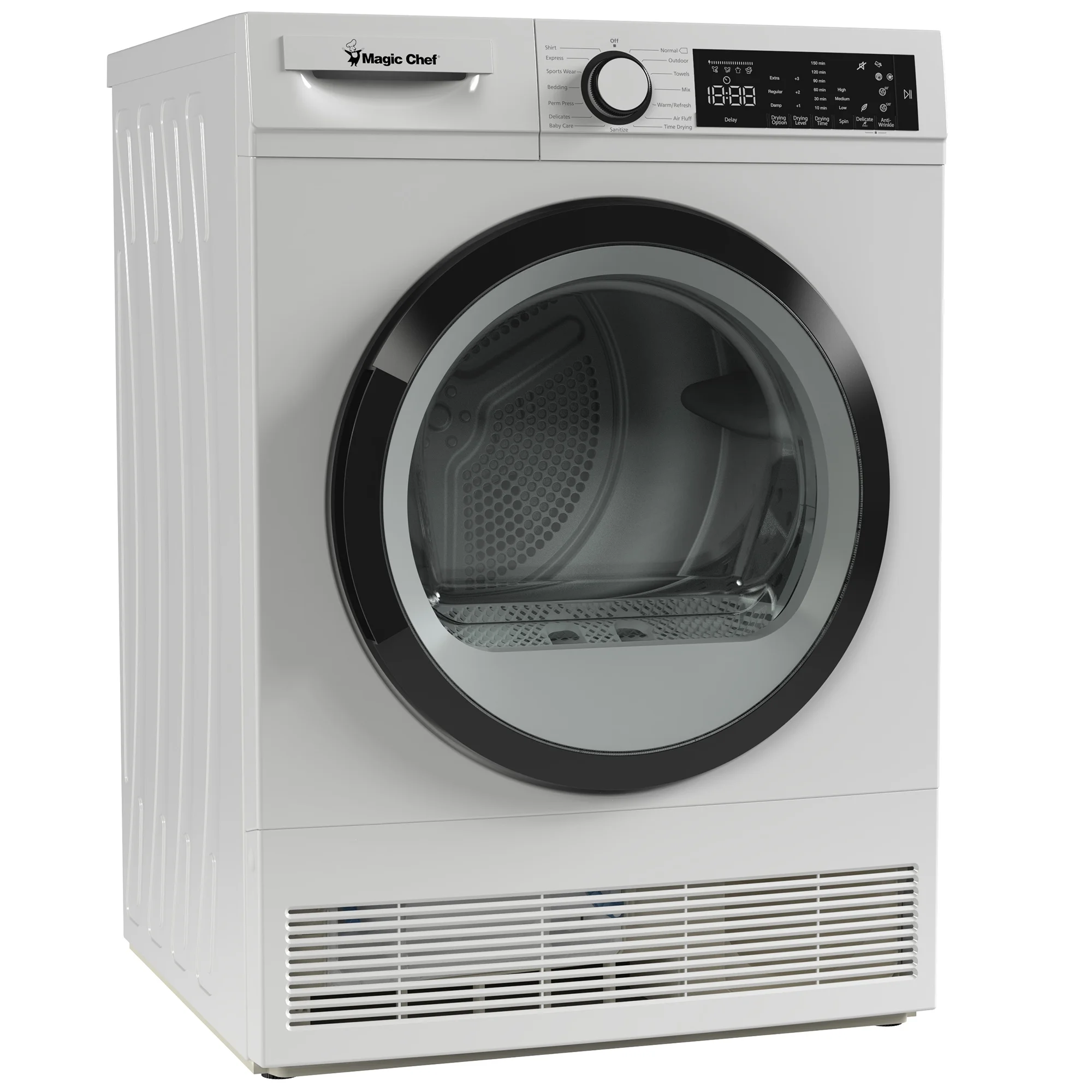 Magic Chef 4.0 cu. ft. Ventless, Condensing Front Load Stackable Electric Dryer, 24 in. in White in White