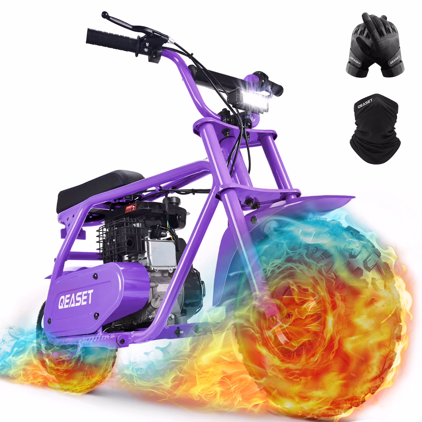 QEASET MB001 Gas Powered Mini Dirt Bike 99CC for Teens and Adults, 25MPH Off Road Motorcycle, Weight Support Up to 200 LBS - Black