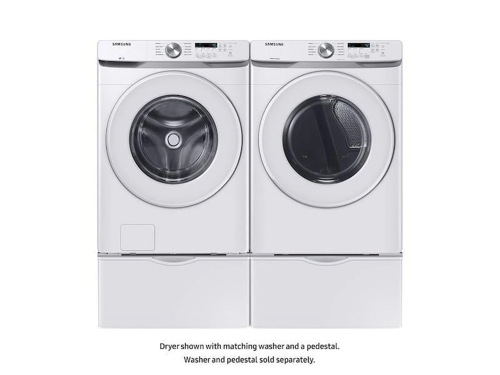 Samsung DVE45T6000W 7.5 Cu. Ft. Front Load Electric Dryer with Sensor Dry