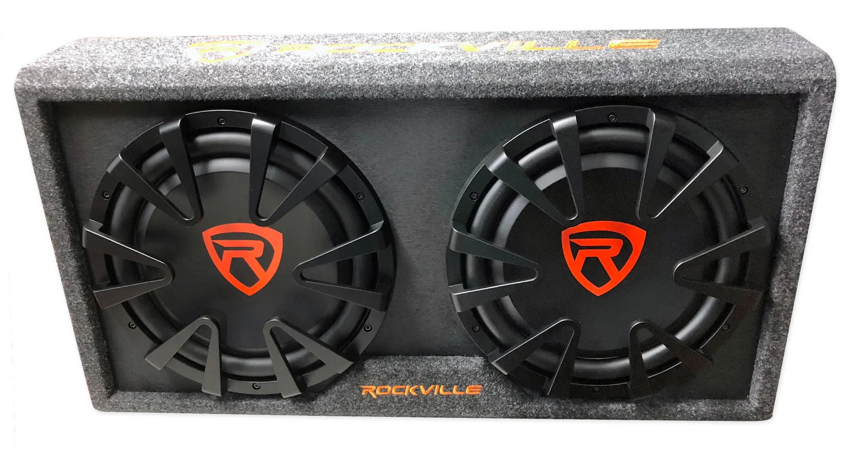 Rockville RG212CA 2000w Dual 12 inches Vented Powered Car Subwoofer Enclosure+Amp Kit