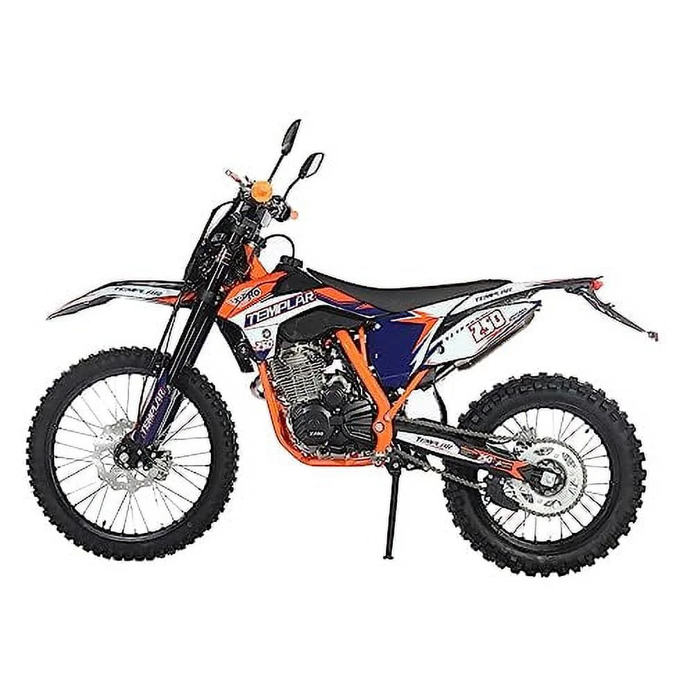 X-Pro Brand New Templar 250cc Zongshen Brand Engine Gas Dirt Bike Pit Bike with All Lights and 5-Speed Manual Transmission, Electric/Kick Start! Big 21
