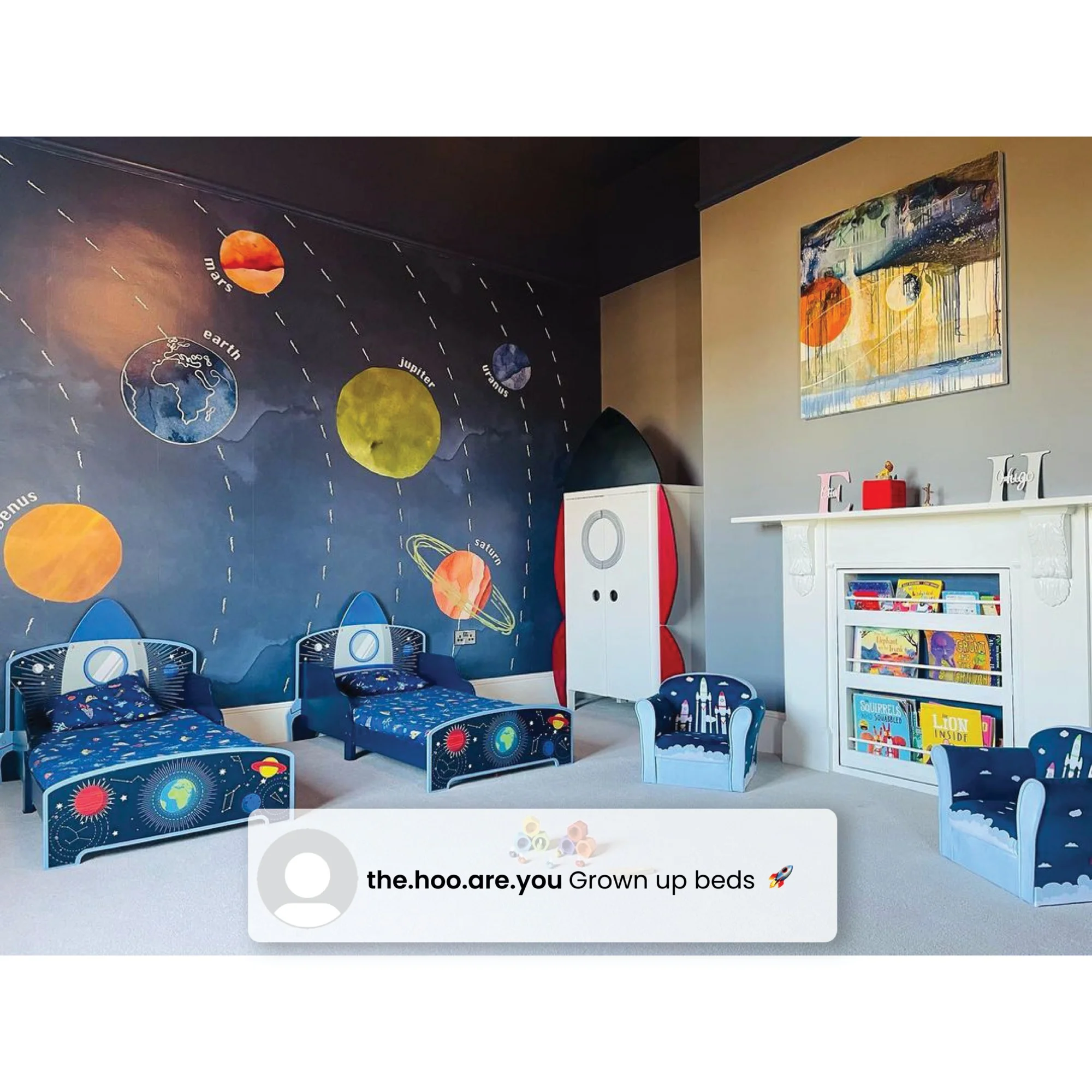 Delta Children Space Adventures Rocket Ship Wood Toddler Bed, Greenguard Gold Certified