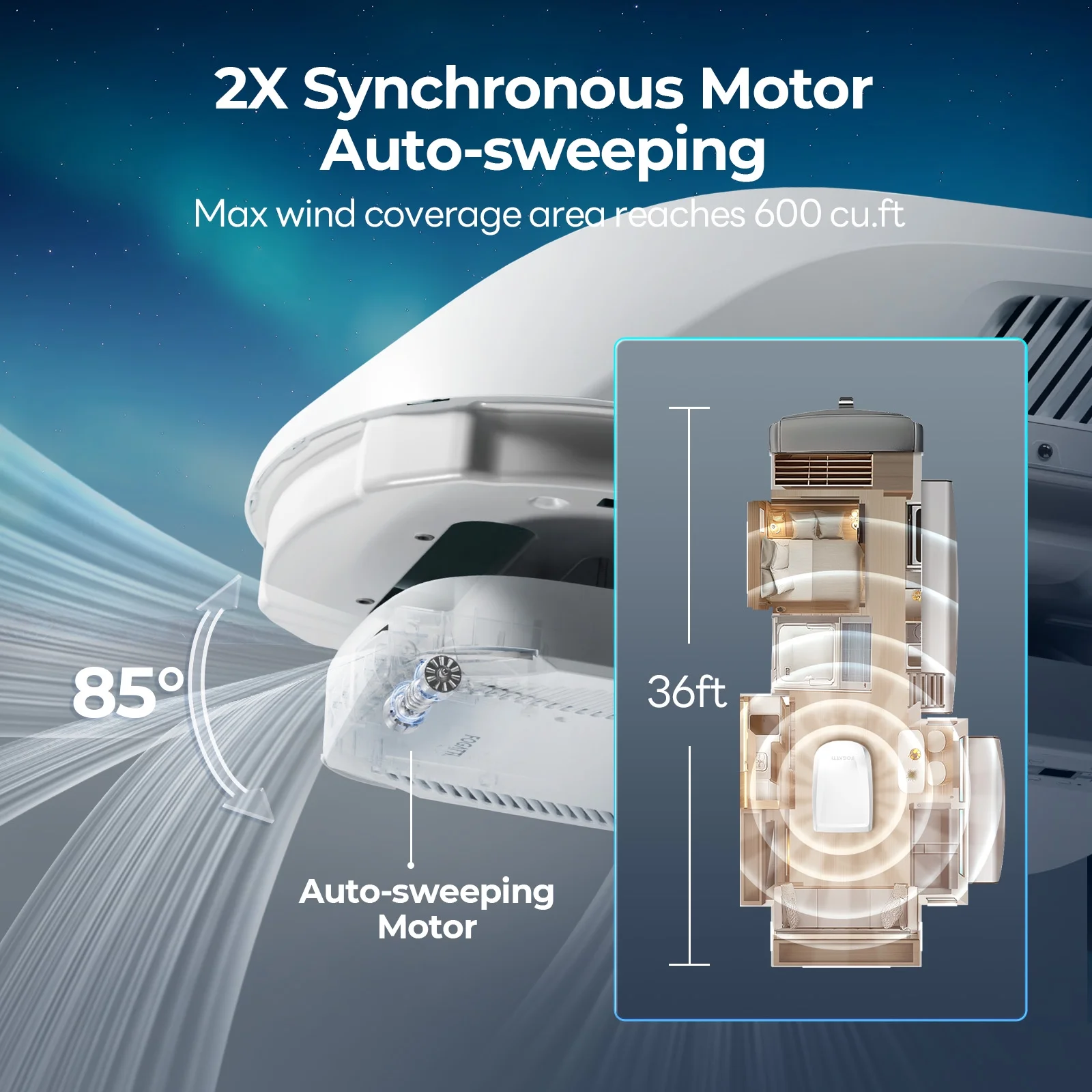RV Air Conditioner 13500 BTU Rooftop AC Unit, Instacool with R32 Refrigerant & Wired Controller