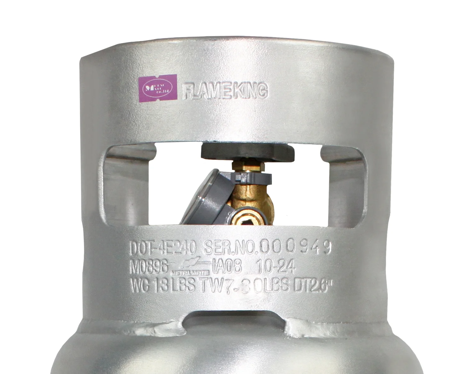 Flame King 5LB Aluminum Propane Tank with Gauge & OPD Valve, Corrosion-Resistant and Rust-Free