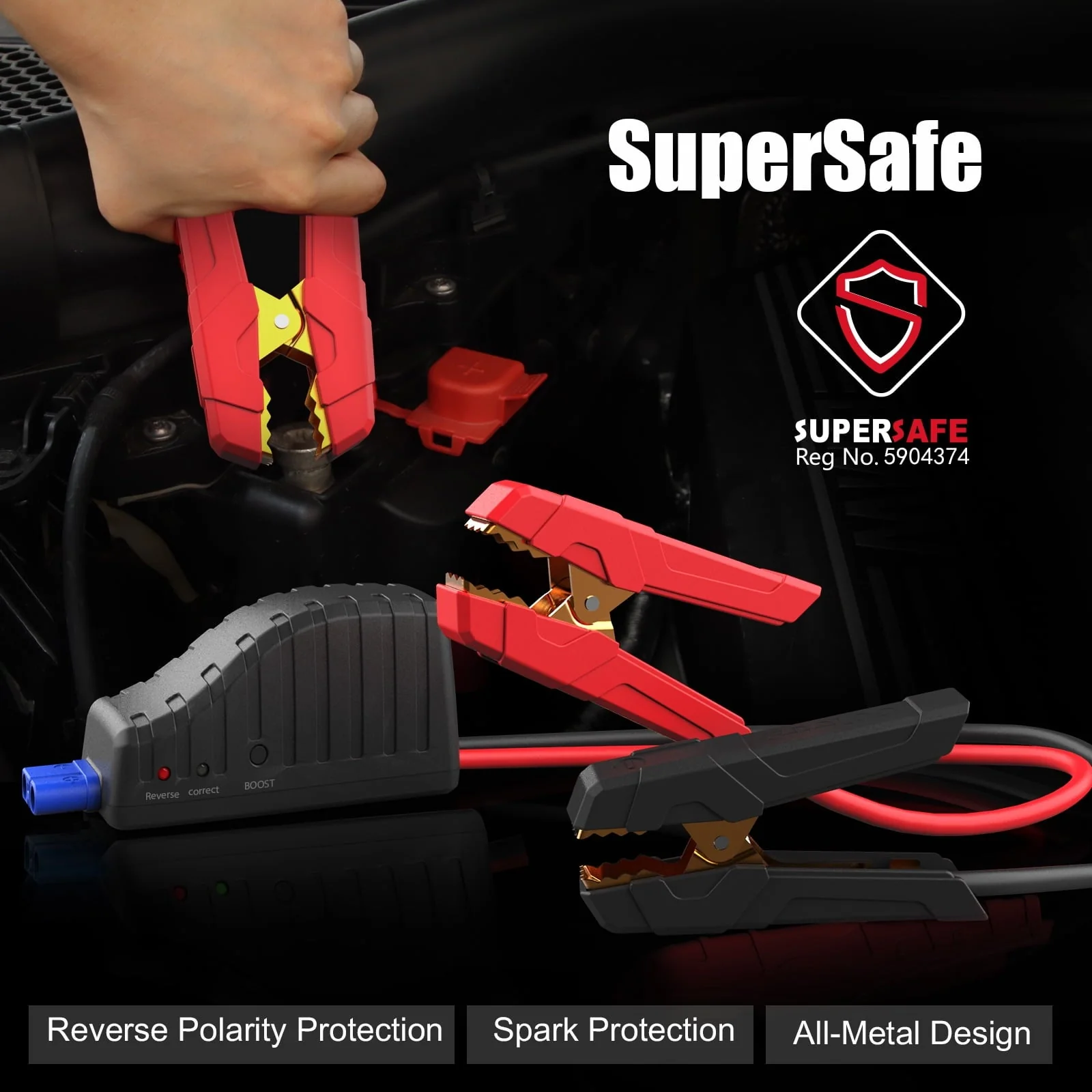 GOOLOO Car Jump Starter,4000A Peak 12V Battery Jumper Pack for All Gas and Up to 10.0L Diesel Engine,SuperSafe Lithium Portable Jump Box Battery Booster Box with USB Quick Charge and Type C Port