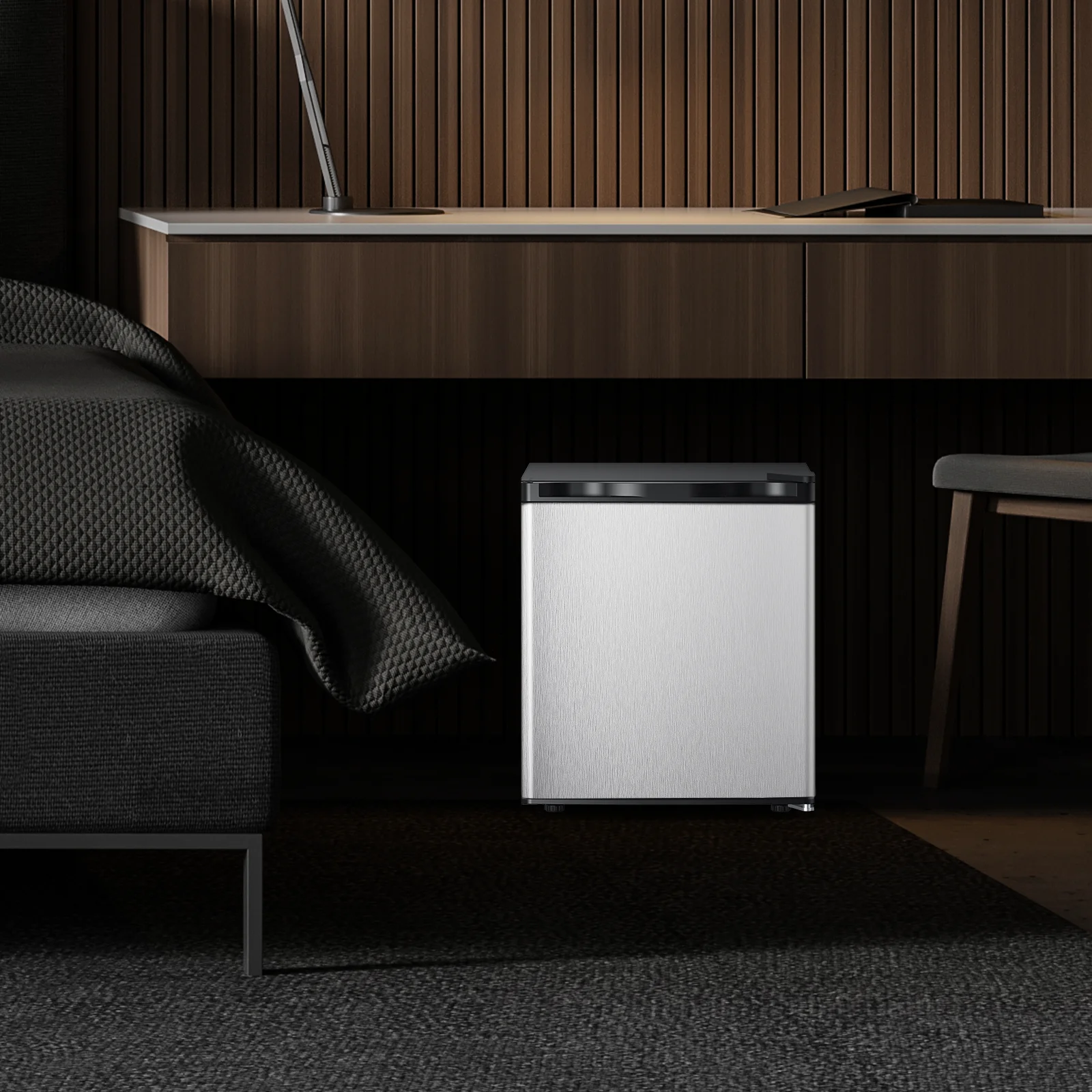 KNDKO 1.2Cu.ft Upright Freezer, Mini Freezer with Reversible Door, Perfect for Home/Office/Dorm, Black