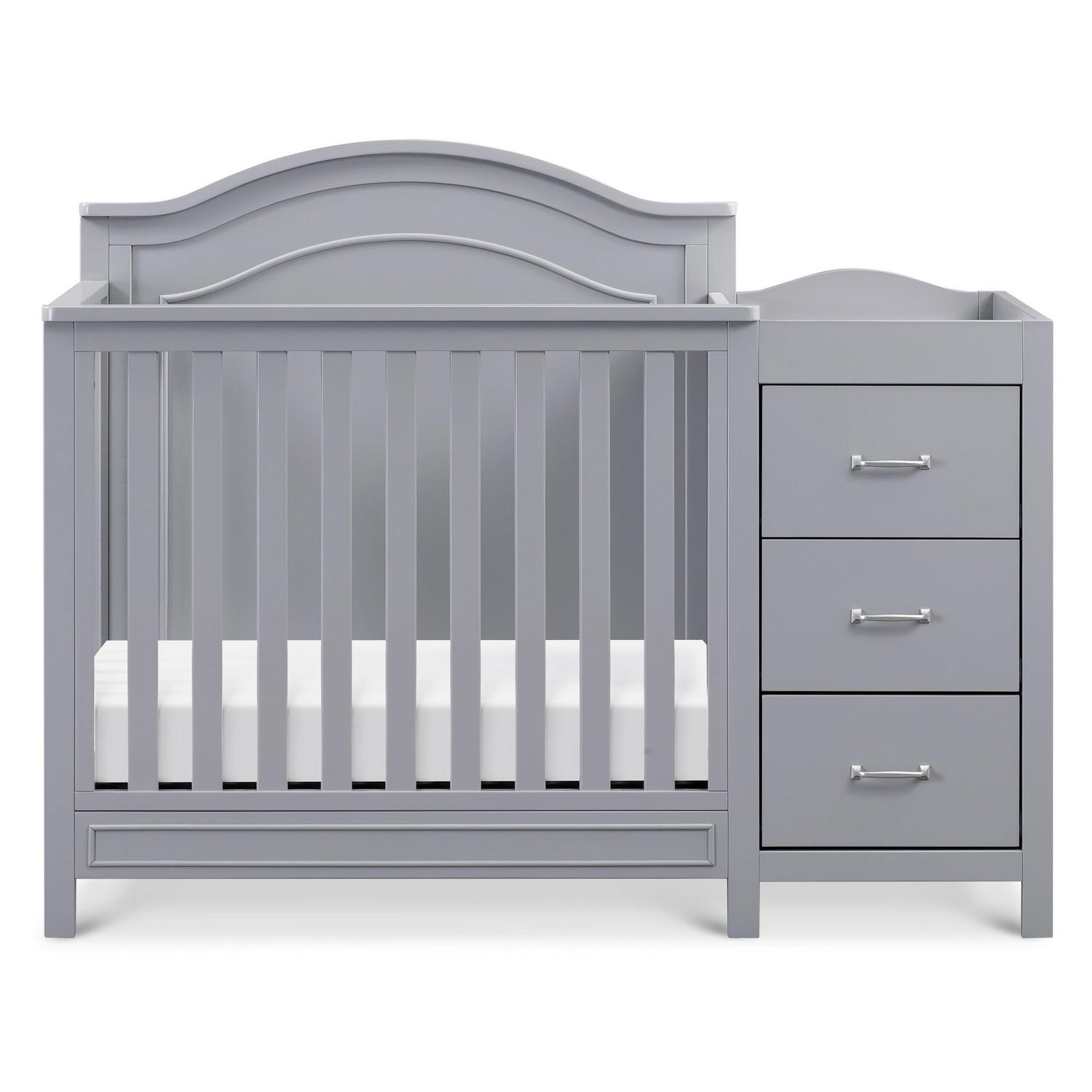 DaVinci Charlie 4-in-1 Convertible Mini Crib & Changer in Grey