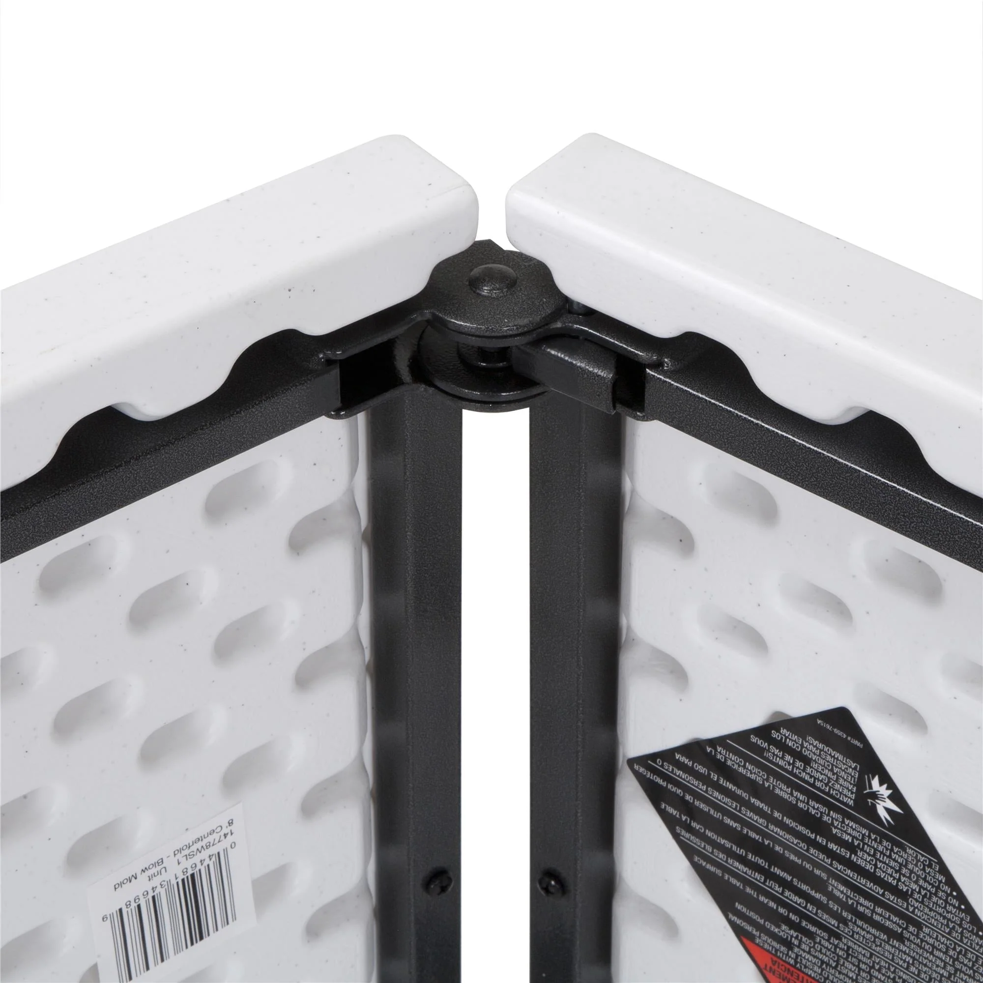 COSCO Deluxe 8 foot x 30 inch Fold-in-Half Blow Molded Folding Table, White