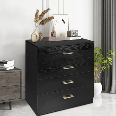 SESSLIFE Dresser for Bedroom, Wood 4 Drawer Dresser Storage Drawer, White Living Room Hallway Closets Drawer Chest, TE3079