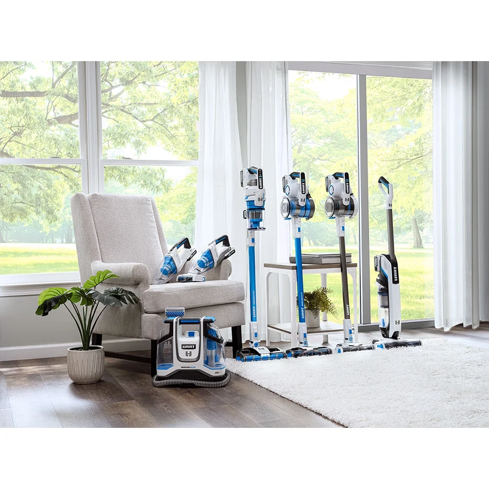HART 20-Volt High Capacity Cordless Stick Vacuum Kit (1) 20-Volt 4.0AH Lithium-Ion Battery, Lightweight, Powerful Suction, Pet Hair, Hard Floor, Carpet, HEPA Filter, Self-Cleaning Brushroll