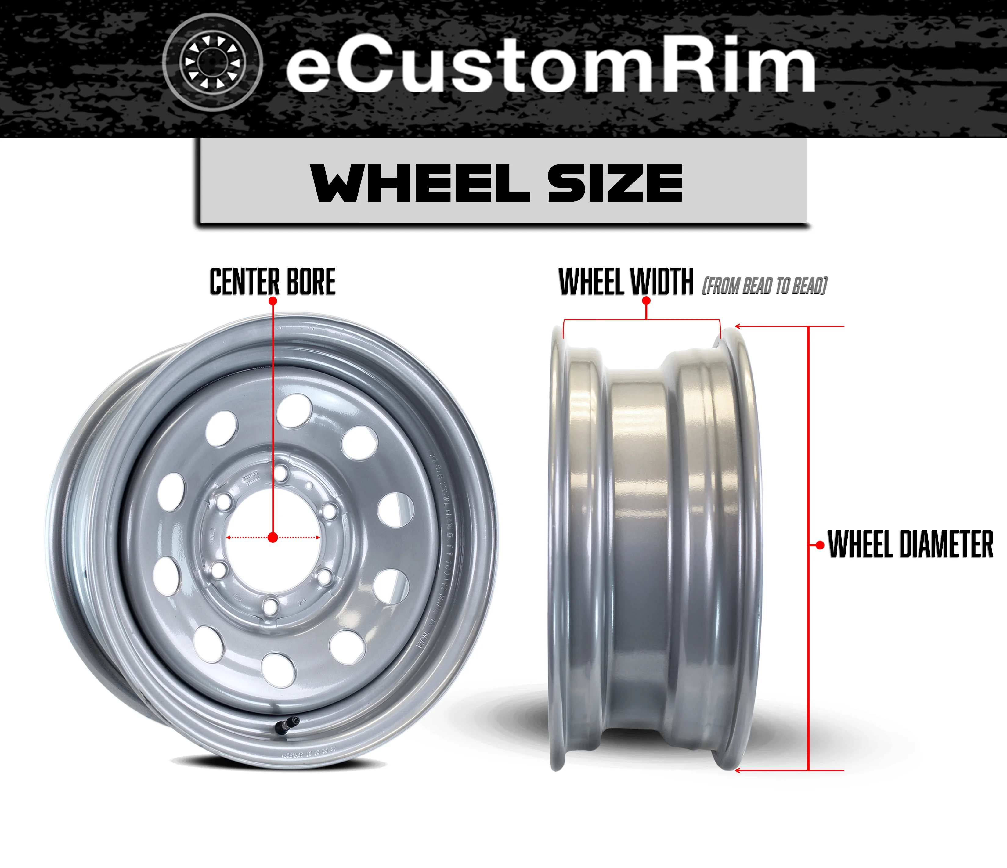 eCustomrim Aluminum Trailer Wheel 15X6 15